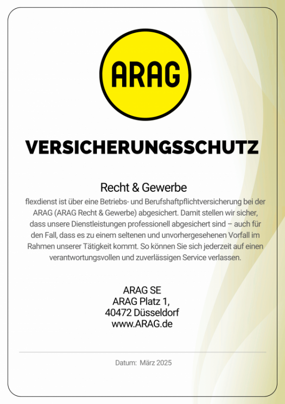 ARAG SE Versicherung bei flexdienst