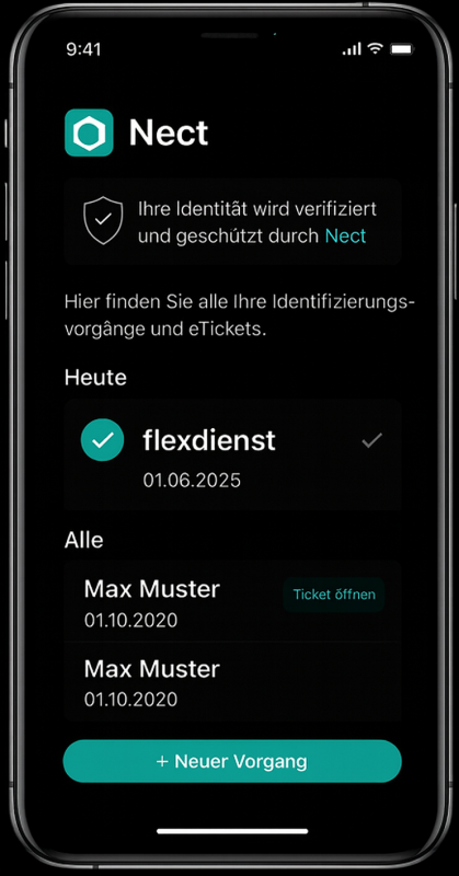 Identprüfung über flexdienst mit Next