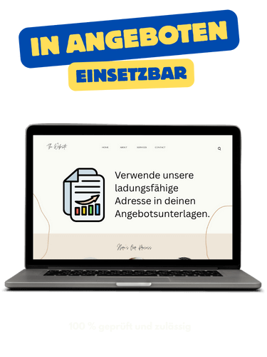 Nutze unsere ladungsfähige Adresse in deinen Angebotsunterlagen