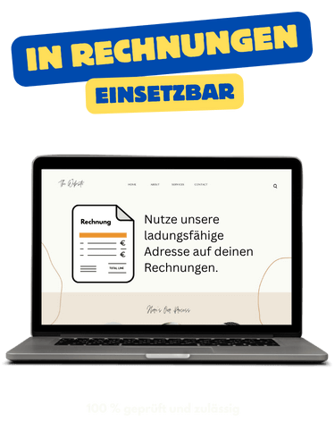 Unsere ladungsfähige Adresse als Rechnungsadresse einsetzen