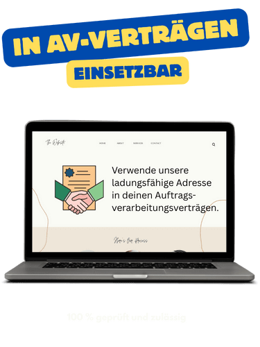 Verwende unsere ladungsfähige Adresse in deinen Auftragsverarbeitungsverträgen