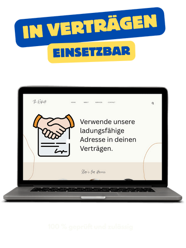 Verwende unsere ladungsfähige Adresse in deinen Verträgen