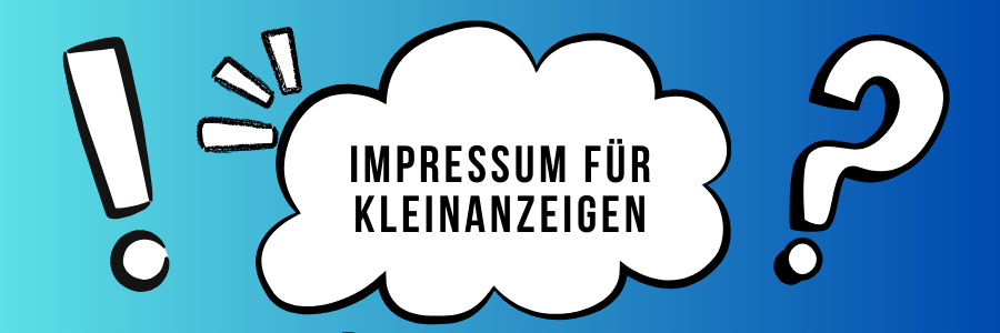Impressum für Kleinanzeigen