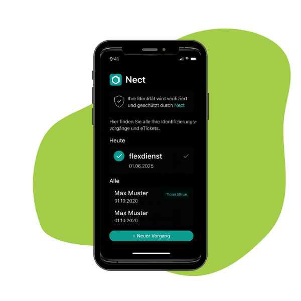 Identitätsprüfung Nect Wallet App