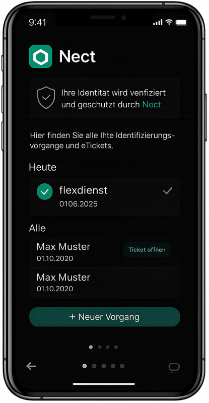 Nect Wallet App und flexdienst